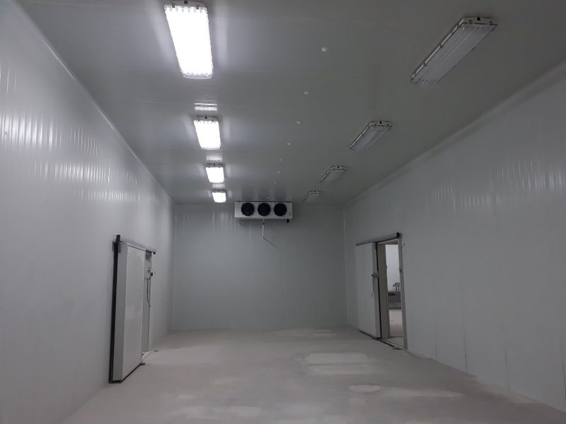 Interior de la cámara refrigerada terminada